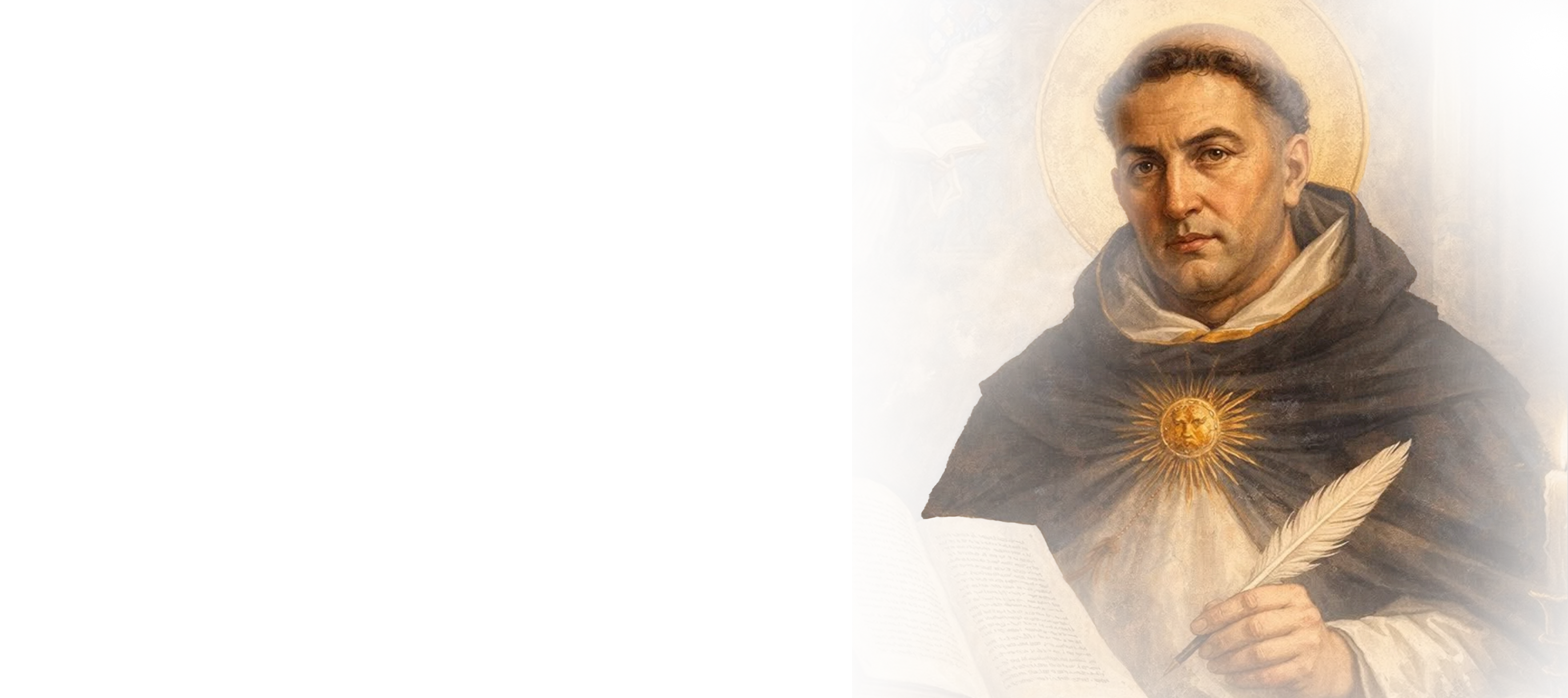 Imagen de Santo Tomás de Aquino, patrono filosófico de la Universidad de Aquino Bolivia